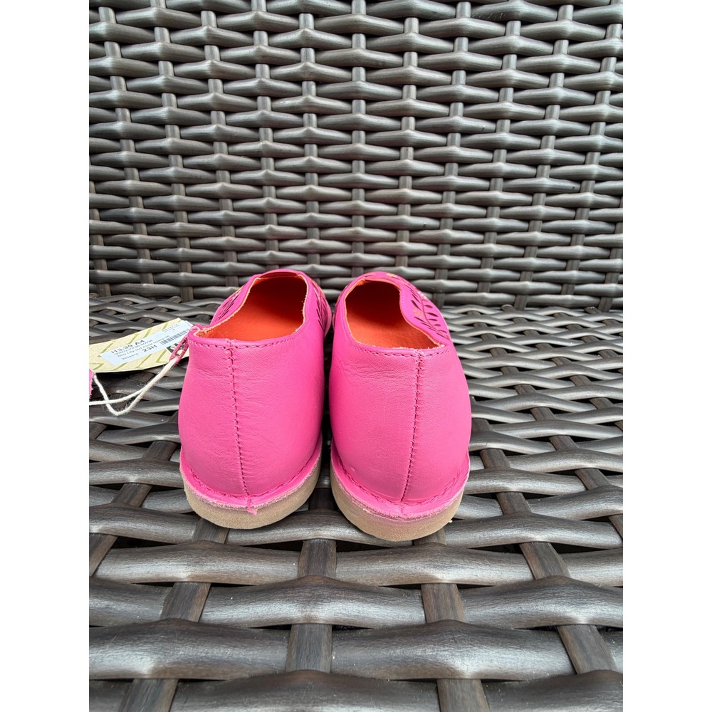 Gudrun Sjoden Lily Pink Leather Embroidered Floral Flat Shoes NWT UK 38/US 7.5 - Picture 7 of 10